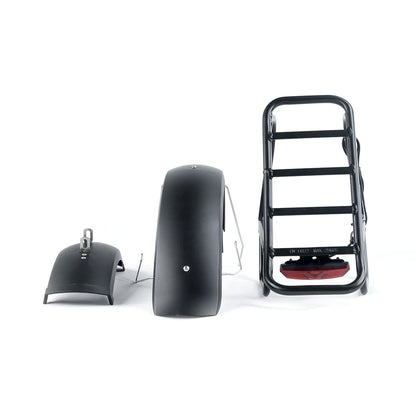 Rear Rack & Fenders Kit for Lacros Ebikes（with Brake Light）